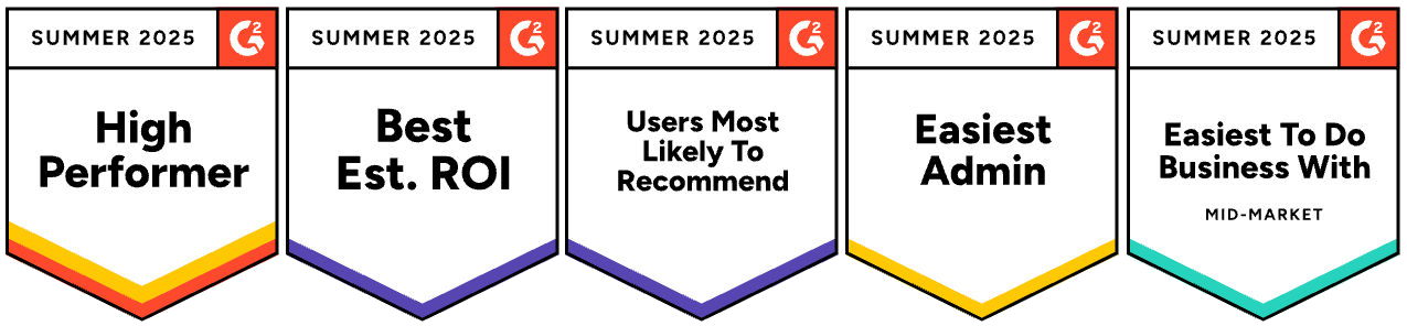 Summer 2025 G2 badges for CrankWheel