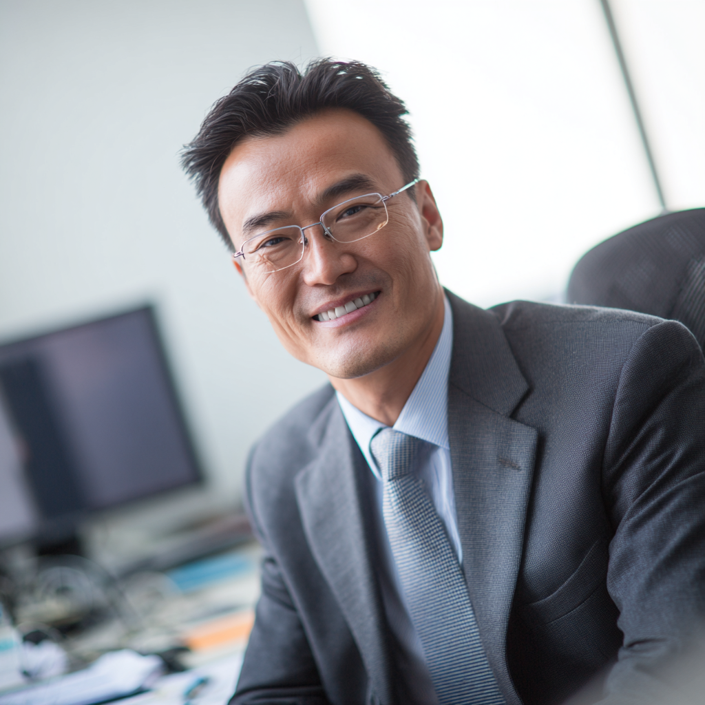 AI-generated photo of the fictional persona James Chen who is an imagined Health Insurance Broker