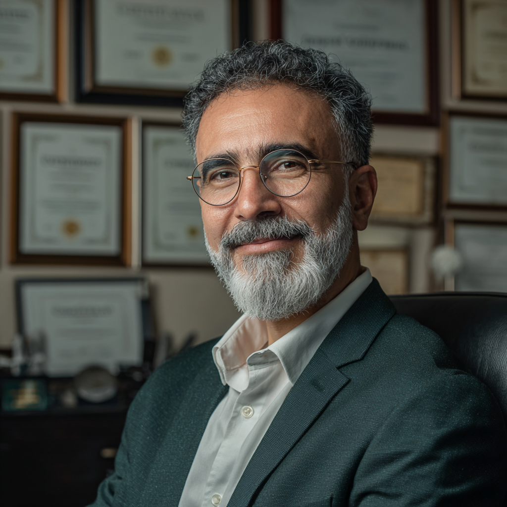 AI-generated photo of the fictional persona Ahmed Hassan who is an imagined Home Insurance Specialist